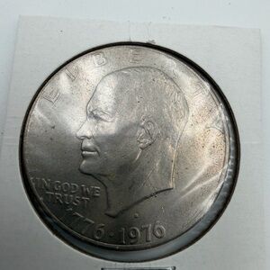 1776-1976 D Eisenhower Liberty Bell Moon Silver Dollar